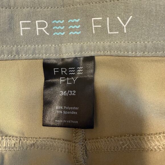Free Fly Performance Pants Men 36x32 Khaki Tan Stretch Office Golf Work Pristine - Picture 6 of 11